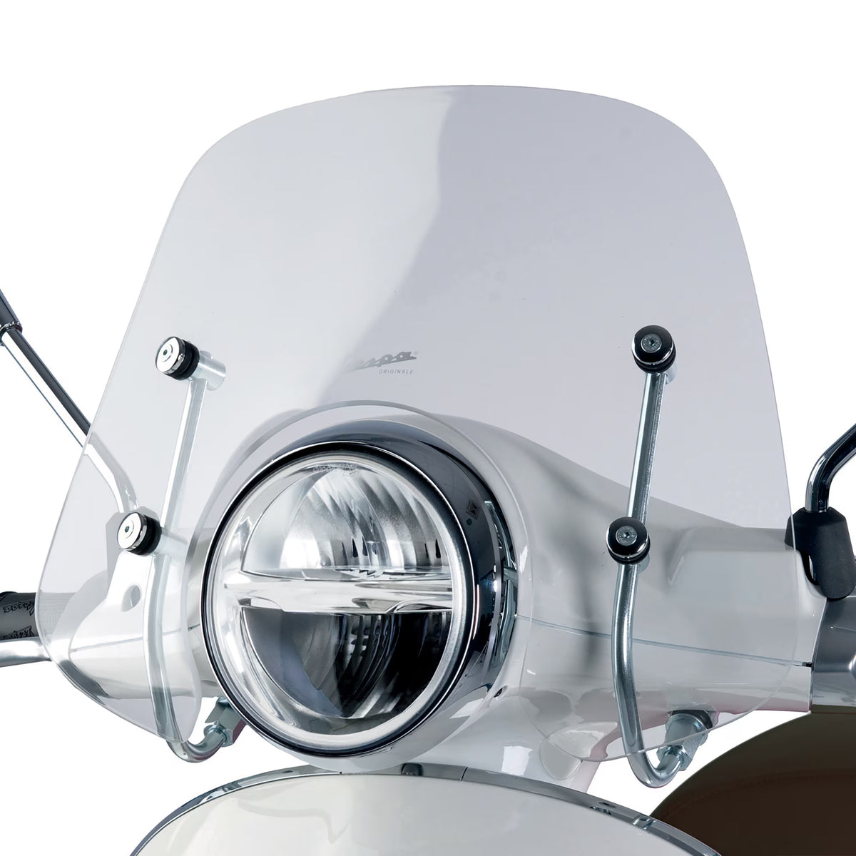 Afbeelding van een Transparant flyscreen scooteronderdeel.