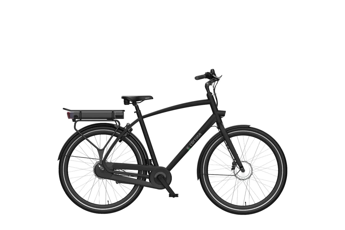 Afbeelding van een E-Tide Heren electric bikes, uitgevoerd in Jett Black Matte