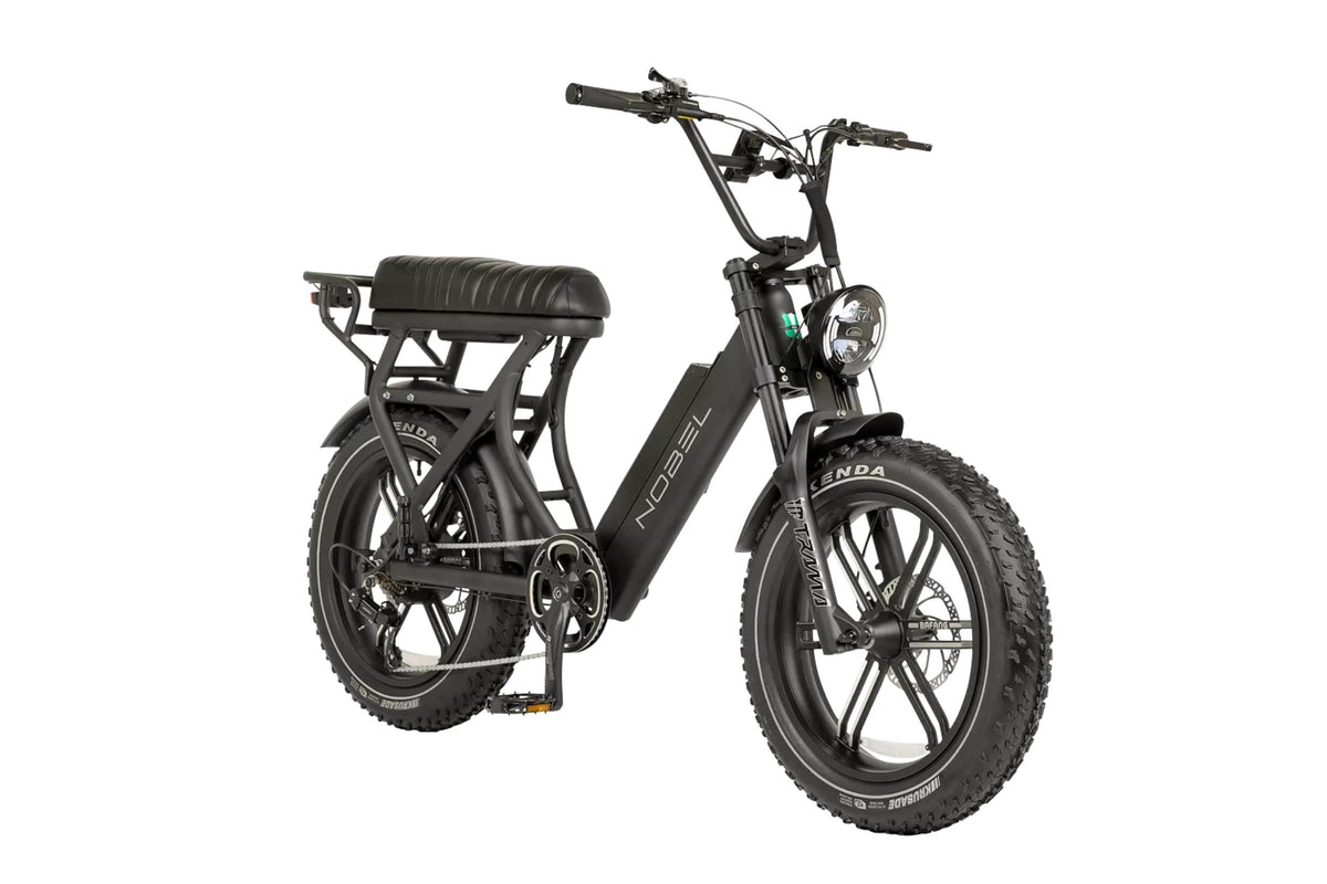 Afbeelding van een Nobel doorstap frame fatbikes, uitgevoerd in Zwart