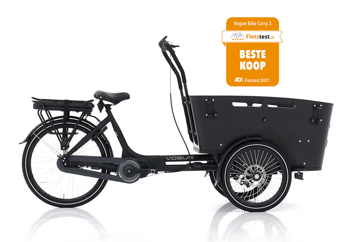Afbeelding van een Carry 3 electric bikes, uitgevoerd in Black - detail 3.