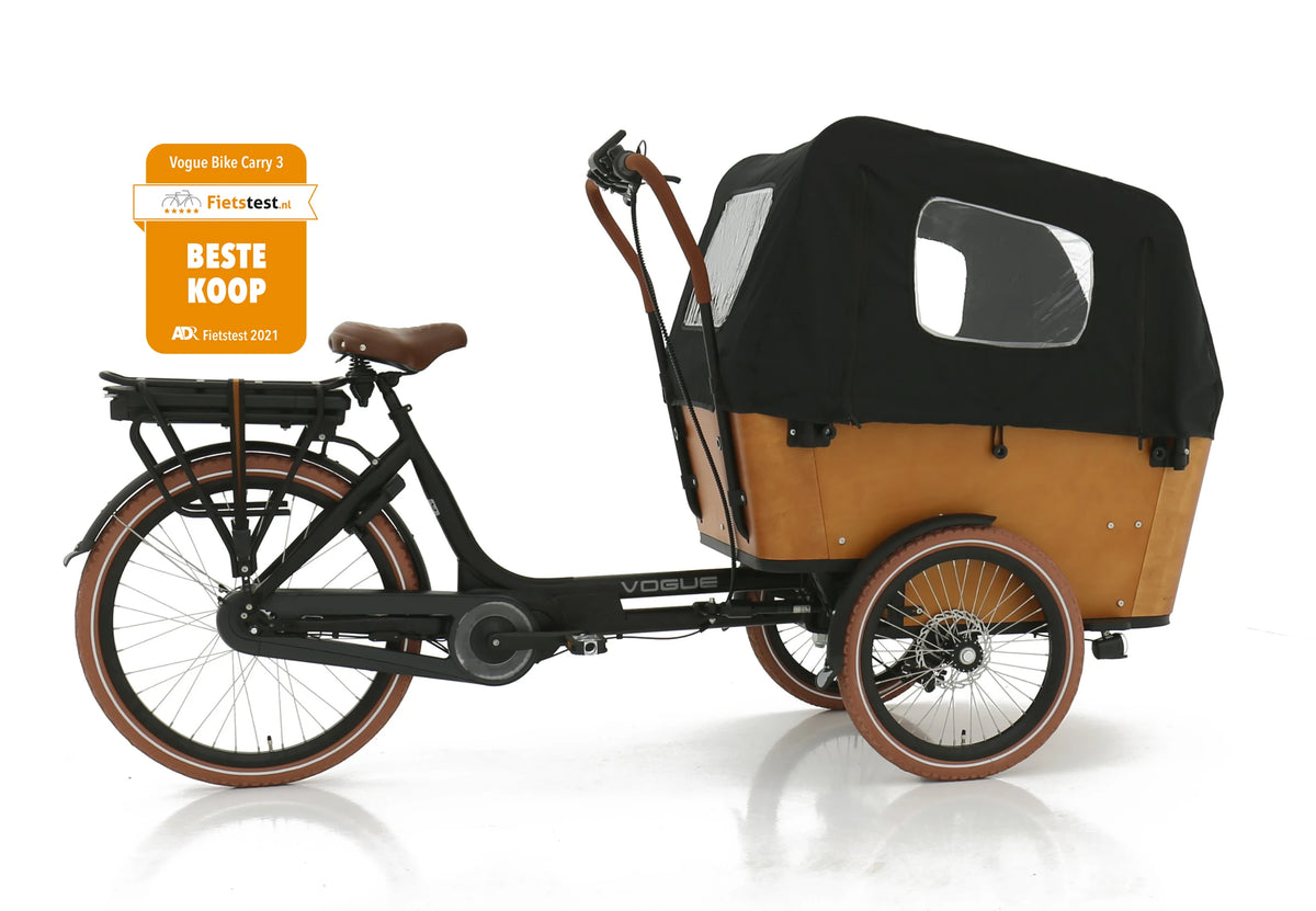 Afbeelding van een Carry 3 electric bikes, uitgevoerd in Brown.