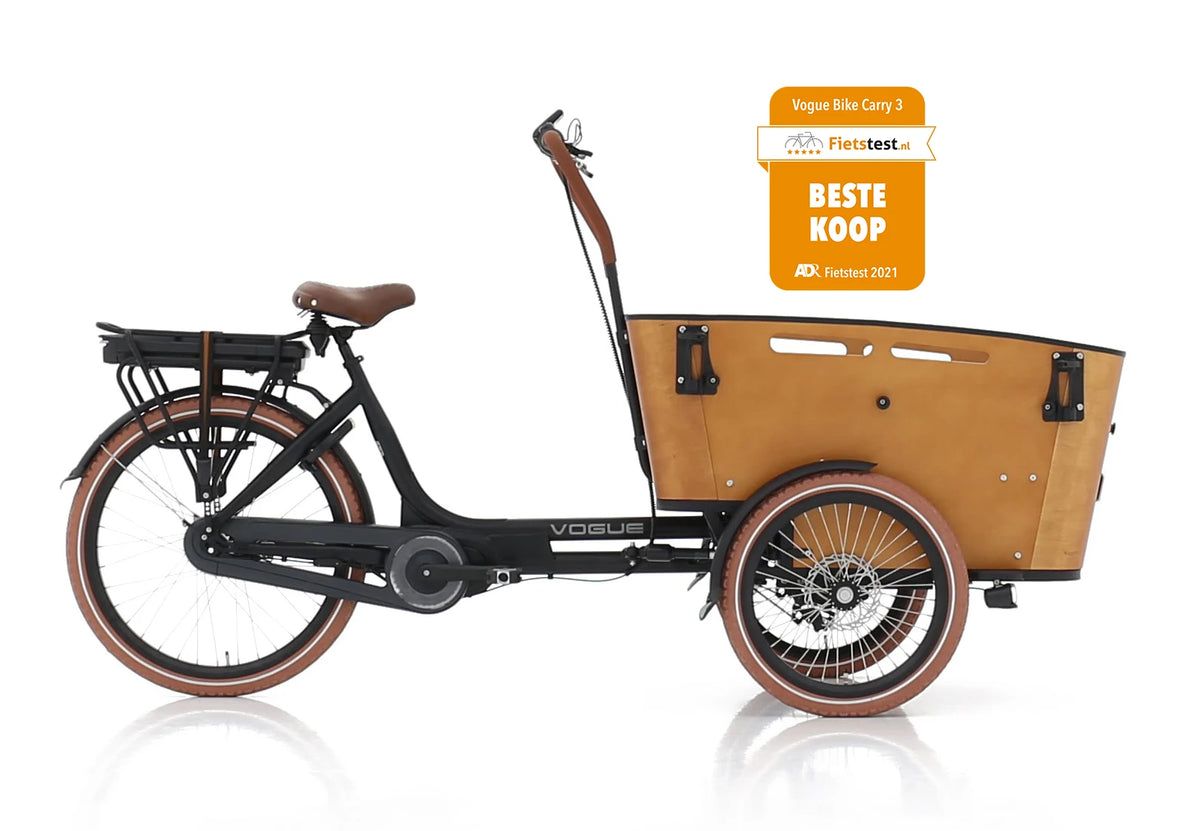 Afbeelding van een Carry 3 electric bikes, uitgevoerd in Black - detail 4.