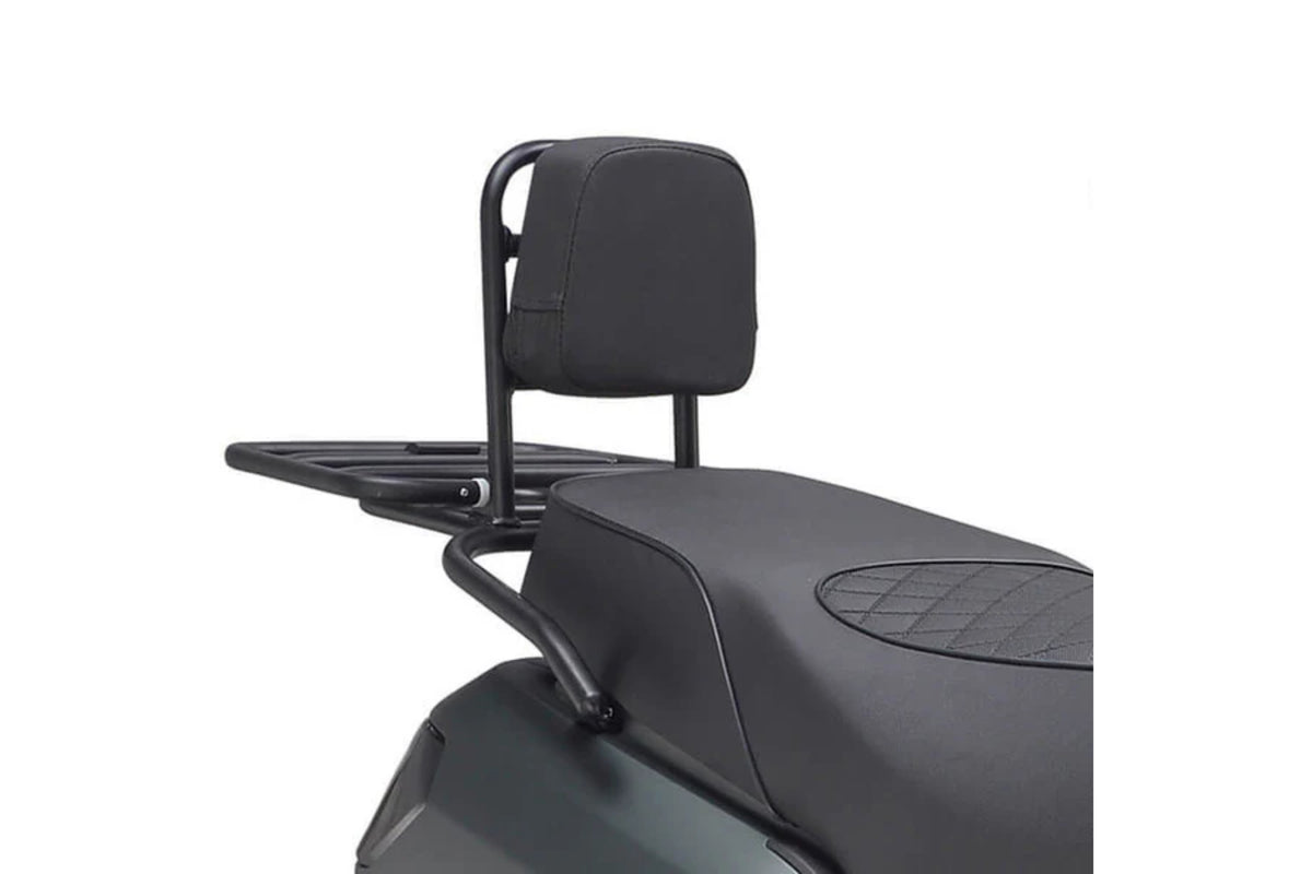 Afbeelding van een IVA E-GO S5 Achterdrager Klapbaar Matzwart motor vehicle seating.
